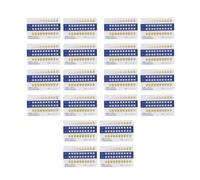 Mipcase Carte des Teintes Dentaires PVC 40 Pièces - Guide de Contraste des Couleurs Dentaires pour Blanchiment Léger et Portable Usage Professionnel et Personnel Suivi de Teinte de