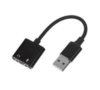 Mipcase Carte Externe USB pour PC avec Adaptateur Casque Microphone et Convertisseur Jack Audio Répartiteur Audio Casque pour Tablettes et Smartphones