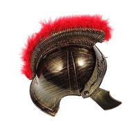 Mipcase Casque Romain en Plastique Accessoire de Costume Médiéval pour Adultes pour Halloween et Cosplay Plume Taille Unique