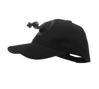 Mipcase Casquette de Baseball Noire avec Support Caméra d'action Réglable, Chapeau Respirant en Coton Léger pour Sport Extérieur, Fixation Sécurisée Compatible Caméra Sport, Course à Pied