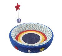 Mipcase Cat Scratcher Round Bed with Star Design Sisal Scratching Board and Lounge Bowl for Indoor Cats Multipurpose for Small Pets Up to