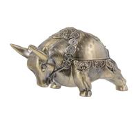 Mipcase Cendrier Créatif Coupe-Vent en Alliage de Zinc Couvercle, Grand Récipient Décoratif de Vache, Boîte à Mégots Pratique pour Bureau, Maison et Terrasse, Accessoire Fumeur Design, 1