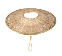 Mipcase Chapeau Conique en Bambou pour Garçon et Filles 36 CM Chapeau de Samouraï en Paille Naturel Accessoire de Costume Ninja pour Cosplay et Activités de Plein Air Japonerie Léger et