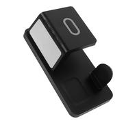 Mipcase Chargeur sans Fil avec Horloge et Veilleuse Station de Charge de Bureau 15W Rapide Compatible Multi-Appareils Station Portable Noire pour Smartphone et Accessoires