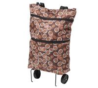 Mipcase Chariot De Courses Pliable à roulettes, Tissu Polyester à Motifs Pois, Ultra Léger Et Résistant, pour Adultes Et Seniors, Shopping, Marché, Pique-, Bagage Réutilisable