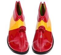 Mipcase Chaussures Clown Adultes PU Résistantes pour Cosplay Halloween Colorées Confortables et Durables pour Déguisement Fête Couleur Aléatoire Couleur Aléatoire
