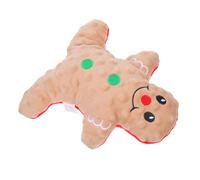 Mipcase Christmas Dog Toy Gingerbread Man Plush Chew Toy for Small and Medium Puppies Squeaky Stuffed Animal for Holiday Play and Festive Goody Bag