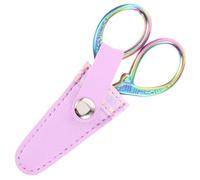 Mipcase Ciseaux de Broderie Légers en Acier Inoxydable avec Housse en Cuir, Petits Ciseaux Polyvalents pour Découpe de Fil et Papier, pour Travaux Manuels et Activités Scolaires