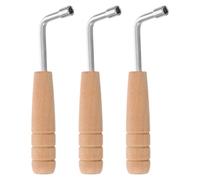 Mipcase accordage de Lyre Harpe 3pcs avec Manche en Bois et Acier, Outil Compact pour Réglage Précis des Instruments à Cordes Lors de Concerts et Répétitions