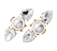 Mipcase Clips à Chaussures Mariée en Métal Doré avec Pierres Brillantes Petite Boucle Décorative Détachable pour Talons Accessoires Élégants pour Mariage et Occasions Spéciales