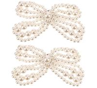 Mipcase Clips de Chaussures à Nœud Perles Décoratifs Amovibles Boucles de Chaussures Exquises pour Femmes et Talons Hauts