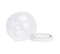 Mipcase Cloche en Verre Transparente 15 Cm à Fond Plat pour Fleurs Éternelles, Dôme Décoratif Moderne et Minimaliste, Protection Anti-poussière pour Décoration Intérieure et