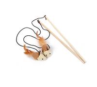 Mipcase Clochette pour Chat Jouet Interactif Bâton avec Souris Easy to Grasp and Store Keep Kitten Active and Healthy Play Alone