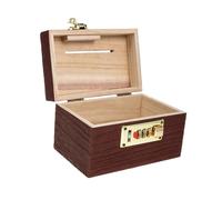 Mipcase Coffre Trésor De Pirates Vintage en Bois Serrure, Tirelire Compacte pour Garçon Et Filles, Décoration Thème Pirate, Petit Modèle Pratique Et Léger