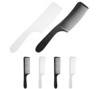 Mipcase Coffret de 6 Peignes Incurvés Professionnels pour Hommes en Plastique Noir et Blanc, Manche Ergonomique, Assurant Précision et Durabilité pour Coiffure