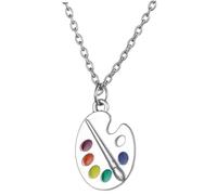 Mipcase Collier Créatif D'étudiante en Art Pendentif Palette de Peinture en Alliage, Résistant la Décoloration L'usure, pour Shopping et Fêtes