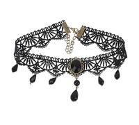 Mipcase Collier Gothique Dentelle Multicouches pour Femmes Bijoux de Cou Élégants et Fantaisie pour Cosplay et Fêtes