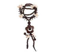 Mipcase Collier Long Coquille De Noix Avec Pendentif Fleur Bijoux Ethniques Pour Femme Style Bohème Pour Tenue Décontractée