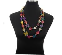 Mipcase Collier Long Tissé Main avec Pendentif Coquille de Noix de et Perles Bois Collier Femme Élégant Style Artisanal pour Fêtes et Plage Couleur Aléatoire Couleur Aléatoire