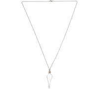 Mipcase Collier Pendentif Bouteille en Verre Mini Fiole, pour Amateurs de Potion Magique et Message une Bouteille, Chaîne en Bronze Antique, Matériau Solide