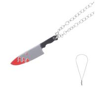 Mipcase Collier pendentif couteau réaliste créatif en alliage léger, collier gothique pour hommes, style unique pour boîtes de nuit et usage quotidien