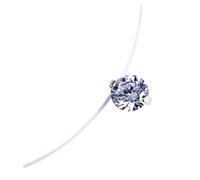 Mipcase Collier Pendentif Zircon Élégant avec Fil Invisible pour Femmes Chaîne Ajustable Design Délicat et Confortable à Porter