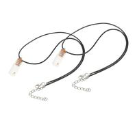 Mipcase Collier Religieux en Verre de Moutarde 2pcs, Pendentif Discret en Cuir Pu, Symbole de Foi et Espoir pour Baptêmes ou Projets DIY