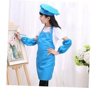 Mipcase Complet de Cuisine pour Garçon Fille avec Tablier Chapeau et Manches Longues Costume de Chef pour Garçons et Filles Ans Tissu Épais Facile à Décorer pour Jeu de Rôle et Activités