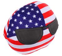 Mipcase Coussin Décoratif Drapeau Américain 30 Cm en Peluche Douce, Oreiller Patriotique Américain pour Décoration Intérieure et Fête du 4 Juillet, Oreiller du Jour de L'indépendance,