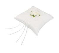 Mipcase Coussin Porte Alliance Dentelle Blanche Coussin Mariage Vintage pour Cérémonie et Photographie Accessoire Élégant pour Plage et Jardin