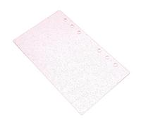 Mipcase Couverture de Classeur à 6 Anneaux Format A6 en Acrylique Semi-Transparente Paillettes Protection Solide et Polyvalente pour Agenda Carnet et Journal Décoratif