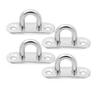 Mipcase Crochets de Plafond en Acier Inoxydable 304 Lot de 4 Pièces Crochet de Fixation Ovale 80 MM Vis Support Robuste pour Hamacs Plantes Chaises Suspendues Installation Sécurisée