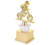Mipcase Cycling Trophy Cup for Lightweight Plastic Award with Base Competition Prize for Youth Bicycling Games and Celebrations