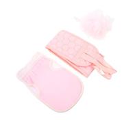 Mipcase de Ensemble Exfoliant avec de Bain Boule de Massage et Nettoyage Dos Kit Pratique pour Bain Relaxant Exfoliation