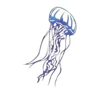 Mipcase Décoration Murale Pieuvre en Fer Bleu, Pendentif Pratique et Artistique pour Extérieur Jardin, Ornement Unique D'octopus pour Déco Extérieure Patio