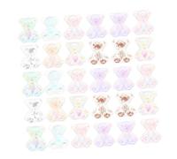 Mipcase Décorations Ongles Ours en Résine 80 Pièces Création Manucure DIY Filles Maison Bricolage Nail Art Tridimensionnel Cartoons Style Aléatoire