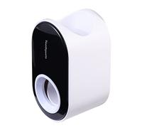 Mipcase Distributeur de Dentifrice Mural Automatique sans Perçage Presseur Pratique et Économique pour Salle de Bain Support Robuste et Noir et Blanc