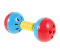 Mipcase Double Clochette pour Tout-petit Léger en Plastique Réutilisable, Musical à Main Stimulant Visuel et Doux Peau, Jeu Couleur Aléatoire