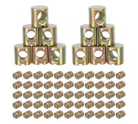 Mipcase Écrous Cylindriques M6 Fente Cruciforme 100 Pcs, Inserts Filetés pour Bois, Quincaillerie D'assemblage Meubles Bois, Fixation Tête de Lit, Réparation Cadres Lits et Chaises, Kit