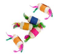 Mipcase Ensemble Daccessoires pour Chat Teaser Stick 5 Pièces Jouet Interactif pour Chat Styles Uniques