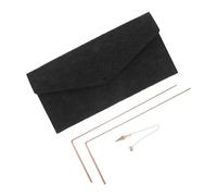 Mipcase Ensemble de 3 Baguettes de Sourcier en Laiton Massif, Kit de Pendule de Radiesthésie avec Paquet en Feutre, Portable et Léger, Outil Précis pour Chasse aux Fantômes, Exploration