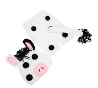 Mipcase Ensemble Photo Bébé -Né Crochet 2 Pièces Blanc Bonnet Élastique et Pantalon Chaud Tenue de Photographie pour Shooting Naissance et Souvenirs Vêtements Accessoires Photo Doux