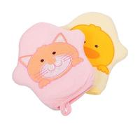 Mipcase Éponge de Bain pour Bébé en Lot de 2 Moufles de Toilette Doux et Absorbants Matériau Sûr pour Garçon et
