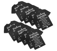 Mipcase Étiquettes de Lavage pour Vêtements en Papier Résistant Noir Format Compact 50 Pièces par Paquet Lot de 6 - Fiches D’Instructions de Soins pour T-Shirts sous-Vêtements et