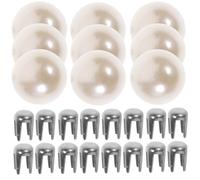 Mipcase Fermoirs à Quatre Griffes en Perle Nacrée 8 Mm, 150 Rivets Nacrés pour Vêtements Diy, Accessoires Couture pour Personnalisation de Vêtements et Projets Faits Maison