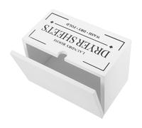 Mipcase Feuille Boîte De Rangement Pour Papier Sèche-linge Salle Réutilisable Code Organisation Peluche Décoration Et Accessoires De Buanderie Support De Sèche-linge Bois Blanche