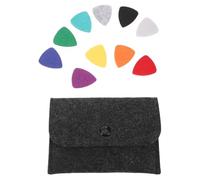 Mipcase Feutre Médiators Triangulaires Pochette Ronde en Feutre, pour Ukulélé, Lot de Set, pour Débutants et Musiciens Avancés, Pratique du Ukulélé et Concerts