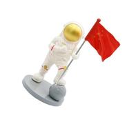 Mipcase Figurine D'astronaute Décoration de Gâteau Non Comestible, Sculpture Thème Espace Rouge, Modèle Poing Serré, Décoration Anniversaire et Bureau, Accessoire Fête Gâteau Original