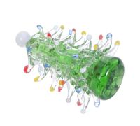Mipcase Figurine Sapin de Noël en Cristal Vert en Verre, Décor de Table | Manteaux et Bureaux, Ornement de Fête, Idée Présent pour Anniversaires