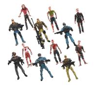 Mipcase Figurines Soldats Plastique Flexibles Modèle Forces Spéciales Zombies et Mercenaires Jouets Garçon Fille Décor Jeux Dimagination